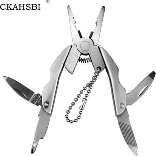 CKAHSBI Mini Multitool Folding Alicates Multi-Outdoor Tools Travel Multipacks Pocket Knife Keychain Screwdrivers Herramienta