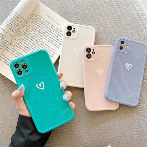 Soft Silicone Love Pattern Phone Case For iphone 11 12 Pro Max XS X XR 7 8 Plus mini SE 2020 Shockproof Luxury Cases Cover