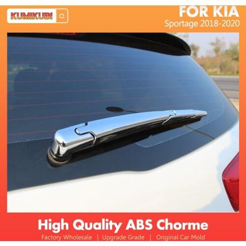 4pcs Car Styling ABS Chrome Rear Trunk Window Wiper Arm Blade Cover Trim Overlay Nozzle Molding For Kia Sportage 2018 2019 2020