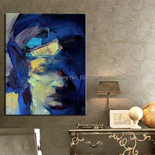 New Street Wall Art Abstract Modern African Elegant Women Portrait Hand Painted Oil painting On Canvas Picture For Living Room