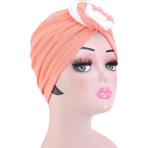 New Women Turban soft cotton Top Knot Headwrap Fashion Bandana Hats Ladies Chemo Cap Bandanas Hair Accessories muslim headdress