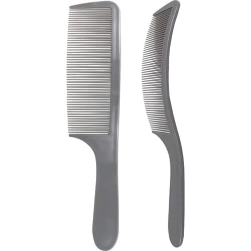 Professional Curved Shaver Hair Clipper Cutting Comb Barbershop Flat Top Comb Anti-Static Salon Cutting Comb Hairdressing Brush