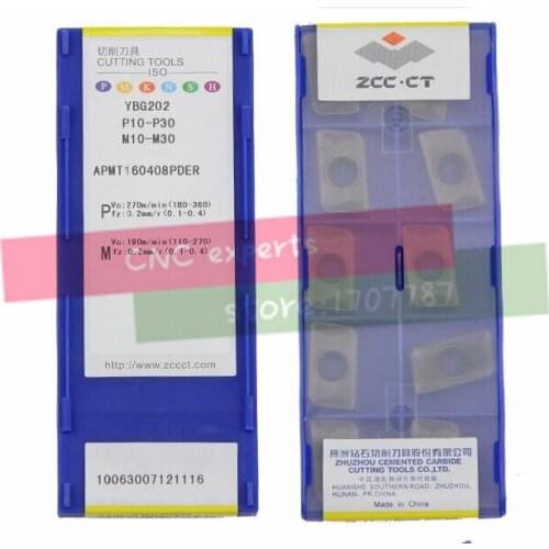 Free Shipping APMT160408PDER YBG202 10pcs/lot Cemented Carbide Cutting tools Milling insert apmt 160408 pder