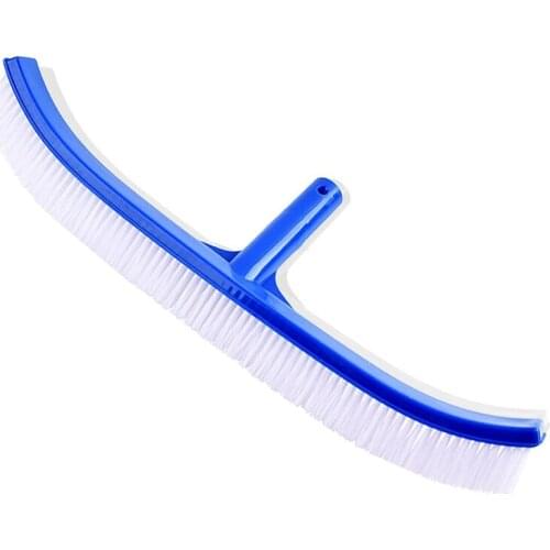 Swimming Pool Brush, 18 Inch Heavy Duty Swimming Floor & Wall Pool Brush, Curved Ends Bristles Pool Brush Head CNIM Hot