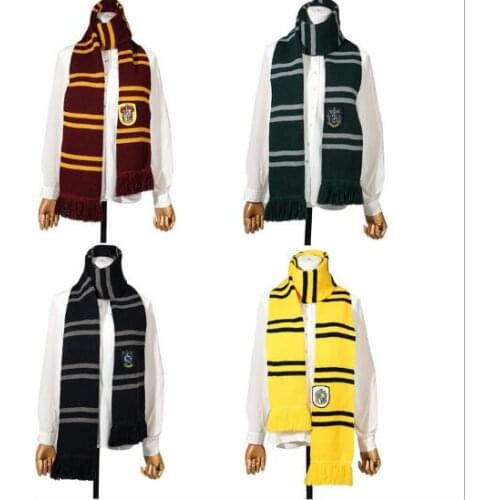Hogwarts School Scarf Hermione Long Scarves Neckerchief for Women Men Boy Cosplay Costumes Halloween Party Gift