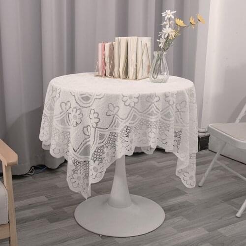 Ins Dining Table Tablecloth Round Wedding Decoration Hollow Out Dressing Accessories Party Lace Nordic for Cloth Nappe De Home