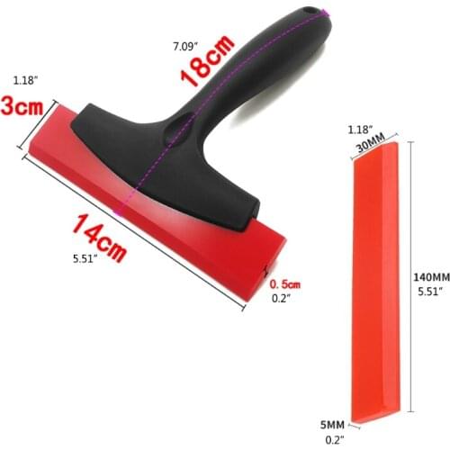 R3MD Vehicle Windshield Film Wrapping Tools Soft Scraper Air Bubble Brush Shovel Film Wrap Plastic Foils Cleaner Scraper