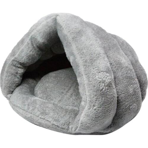 Warm Soft Fleece Winter Pet Dog Bed 2 Size Small Dog Cat Sleeping Bag Puppy Cave Bed Small Large Cat Nest Pet House