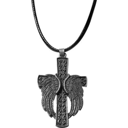 Unisex New Angel Wing Heart Cross Urn Cremation Pendant Ashes Memorial Necklace for Gift Pendant