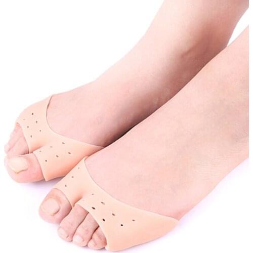 1 Pair Silicone Gel Foot Fingers Toe Separator Feet Care Tools Bunion Splint Straightener Corrector Hallux Valgus Massager