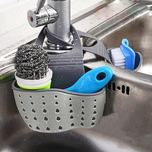 1PC Sink Shelf Soap Sponge Drain Rack Bathroom Holder Kitchen Storage Suction Cup Kitchen Organizer Sink kitchen Accessories