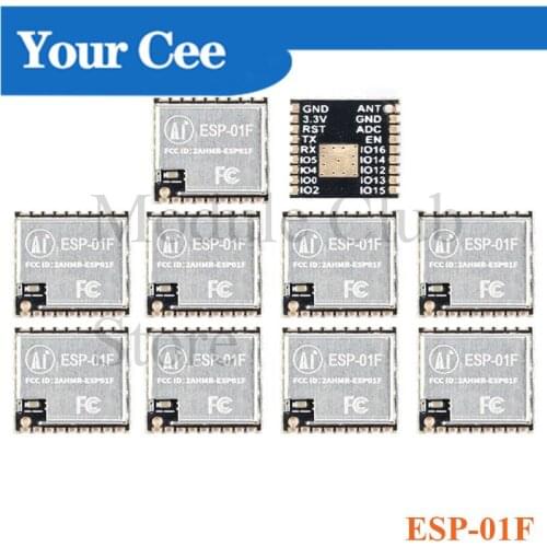 10pcs ESP-01F ESP8285 Serial Port to WIFI Wireless Module 8Mbit with Antenna IOT