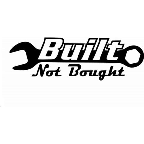 14.1CM*4.5CM Built Not Bought Jdm Sticker Decal Vinyl Funny Illest Fresh Car Motorcycle Accessories Sticker Black Sliver C8-0430