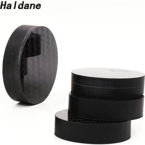 Haldane 4pcs Black Carbon Fiber Speaker Isolation 40x15mm 25x5mm 30X10mm 50X20mm Base Pad Shoe Feet Audio Amp cone speaker pad