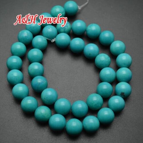5pcs High Quality Natural Blue Green Stone Strand Loose 6~14mm Round Beads For Fashion Jewelry Making Materials