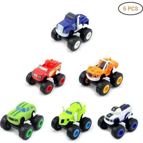 6pcs Children Taxiing Big Foot Toy Car And Monster Machine Stunt Fire Car Children Birthday Gift Toy Car