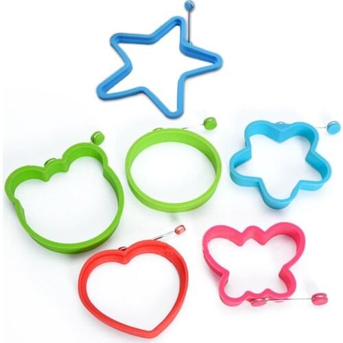 6 Pack Options Non-stick Pancake Mold Silicone Egg Cook Ring