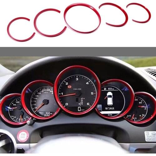 Car Interior Accessories Car Dashboard Meter Ring Covers Trim For-Porsche Cayenne 958 2011-2018