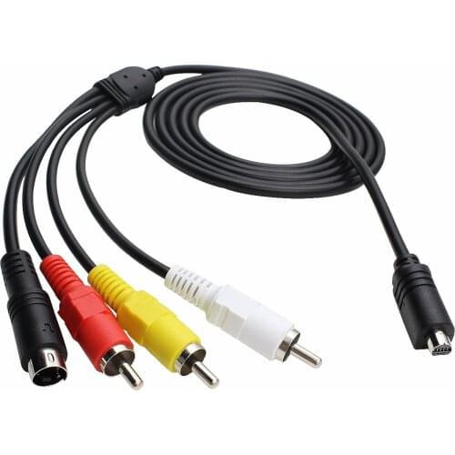 AV A/V Audio Video TV-Out Cable Cord Lead For Sony DCR-HC24 DCR-HC37 DCR-HC38/e For Sony Handycam HDR-SR1/e DCR-HC30/e