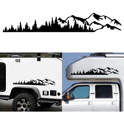 Car Stickers Mountain Forest Graphic Vinyl Decal for Truck Window Bumper Auto Door Vinyl Decoration Glue Car Body Sticker