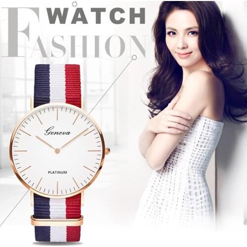 2020 Ladies Watches Women Fashion Casual Watch Nylon Strap Watches Ultra Thin Women Watches Quartz Montre Femme Whosale Price