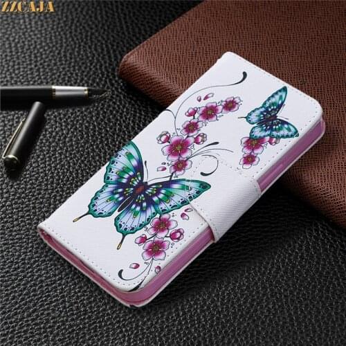 For Samsung Galaxy A01 A11 A21 A21S A31 A41 A51 A71 Case Leather Flip Card Slot Bright Butterfly Panda Elephant Owl Cover Wallet