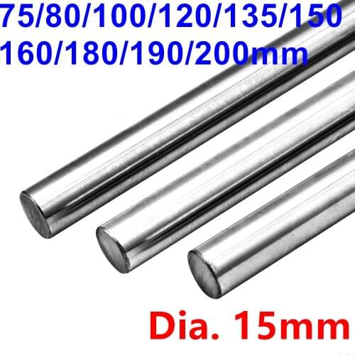 Cylinder Liner Rail Shaft Optical Axis Dia 15Mm 75 80 100 120 135 150 160 180 190 200mm Hardened Smooth Rods Round Bar