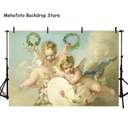 Mehofoto Angel Baby Photography Backdrops Kids Birthday Theme Party Photo Booth Backgrounds Studio Computer Printed MW-338