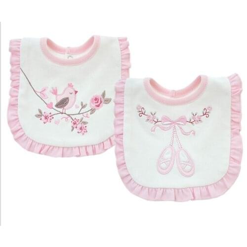 Baby girl bibs princess pink style baby cotton bandana bibs