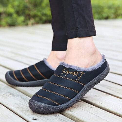 Mens womens winter home slipper Mens velvet warm waterproof non-slip house slipper Large size 36-48 High quality house shoes