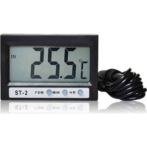 In Out LCD Dual-Way Digital Car Thermometer & Clock ST2 Q9QF