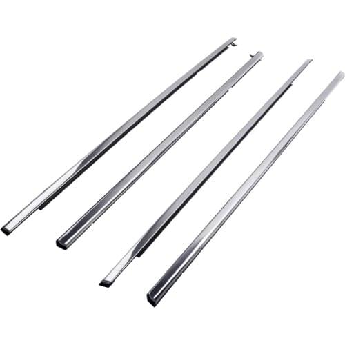 4PCS Chrome Weatherstrip Window Moulding Trim Seal Belt For Honda Accord