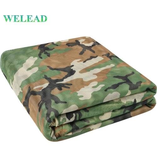 WELEAD Woodland Camo Mesh Fabric 300D Hunting Military Jungle Dark Shooting Camouflage Nets Outdoor Shade Nets Garden Awning