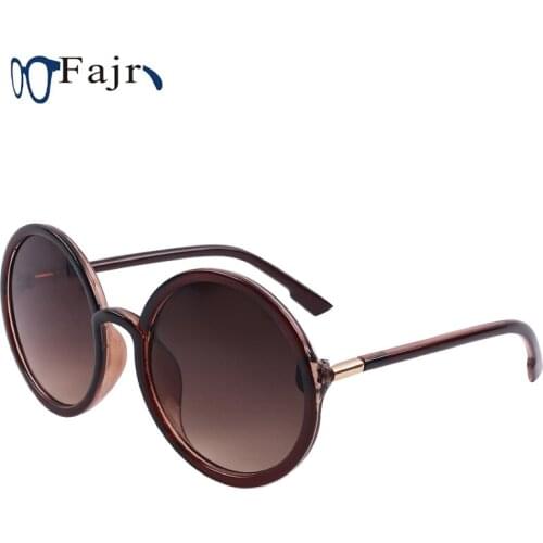 Round Sunglasses For Women Brand Designer Glasses Sun 2021 Fashion Female Eyewear Drive Shade Vintage Style Oversize Lenses New