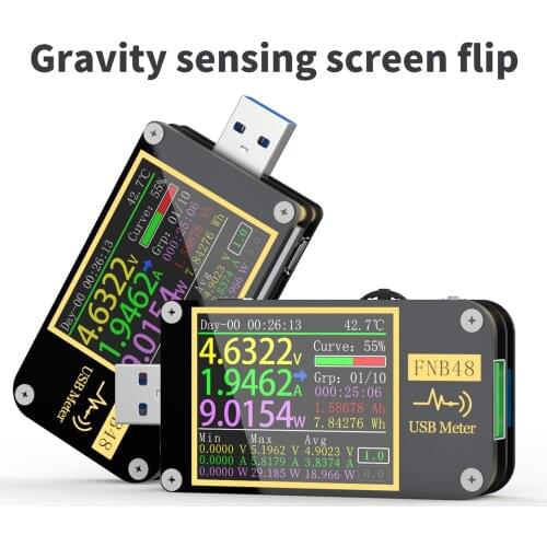 FNIRSI-FNB48 1.77" High Definition Display Screen Voltmeter Ammeter Current Multifunction Mobile Phone Quick Recharging Tester