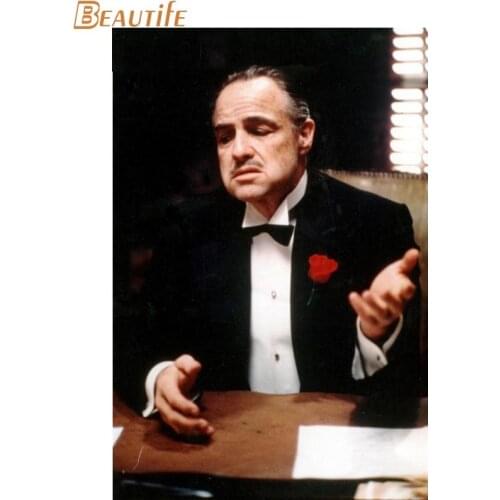 Custom The Godfather wall poster Home Decor 27x40cm Canvas Silks for family decoration Canvas Fabric Print Poster