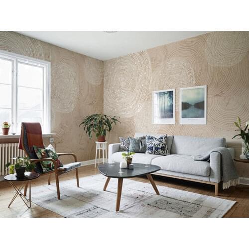 Bacaz Newest 3D Woods Annual ring Wallpaper wall sticker 8d Wall Paper Modern Tree paper For living room Wall covering Decor