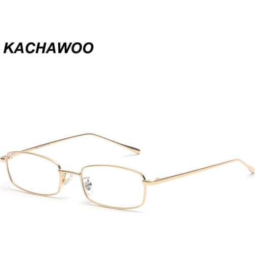 Kachawoo small optical glasses men metal frame cute rectangle eyeglasses frame women fashion accessories 2018 ochelari femei