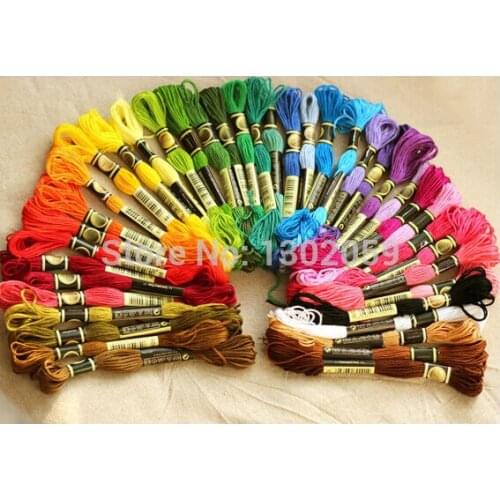 Wholesale 10 Full set of 447 Colors Total 4470 Pieces Factory Shop Cross Stitch Embroidery Thread Floss Similar DMC 8 Meter