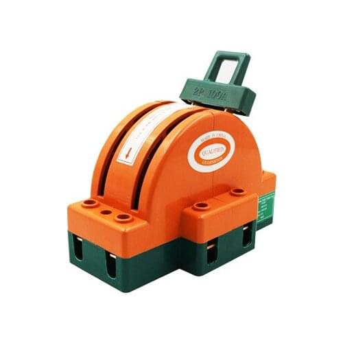 All copper 2p100a knife switch bidirectional reverse switch new double throw knife switch hk11 load switch