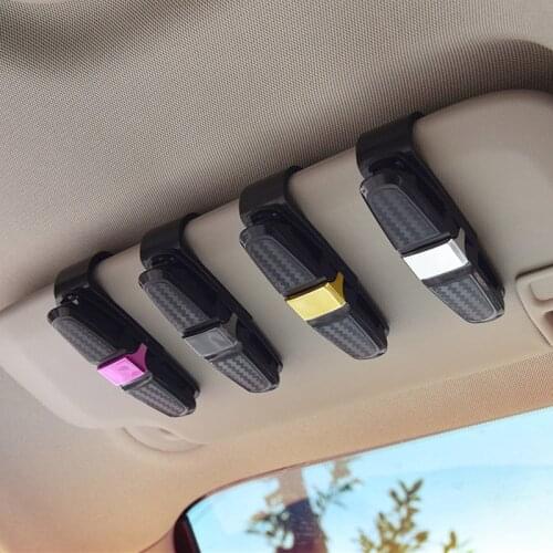 Portable Auto Fastener Glasses Case Glasses Holders for Car Sun Visor Car Interior Accessories Sunglasses Eyeglasses Mount