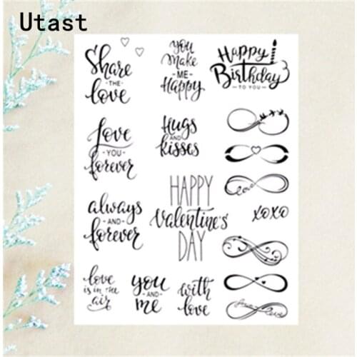 Happy Birthday Love Clear Silicone Stamps /Transparent Rubber Stamp for DIY Scrapbooking /Photo Album Decorative Craft Making