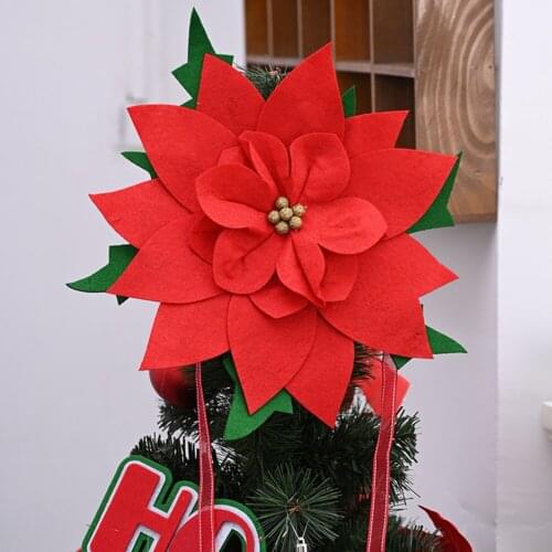 Christmas Poinsettia Flower Decorations Artificial Flowers Xmas Tree Decorative Flowers Home Party Ornaments Decor