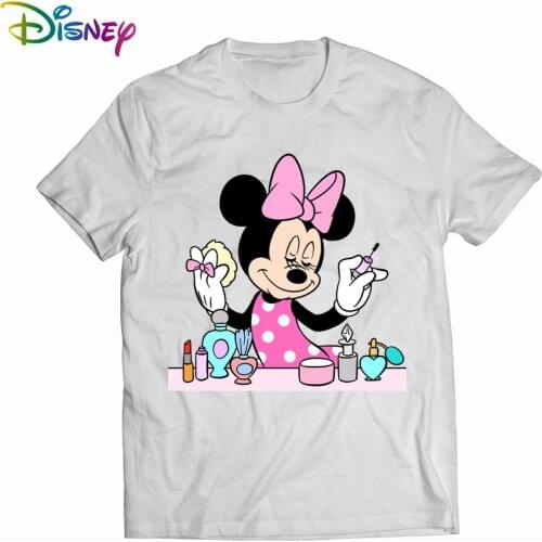 Mickey Minnie Kiss Mouse Lovers T Shirt Women Casual Tshirts Tees Harajuku Style Graphic Tops Kawaii Female T-shirt Dropship