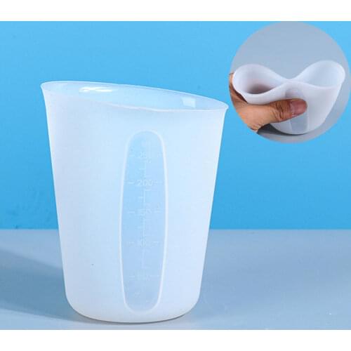 250/500 ML Silicone Measuring Cup Resin Epoxy Oblique Mouth Split Cup DIY Handmade Resin Casting Mold Making Tool Measuring Cups