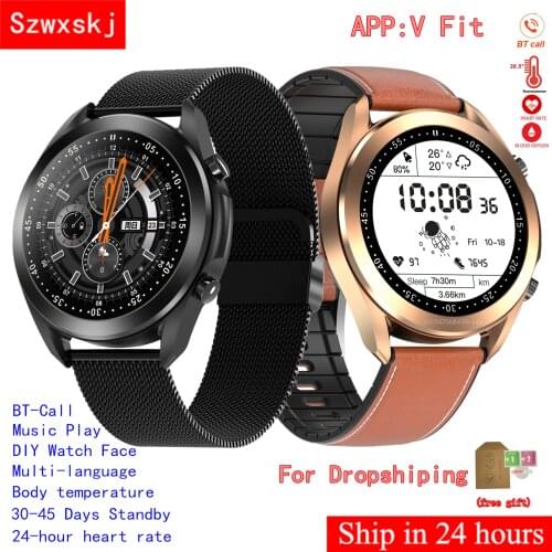 DW95 Smart Watch BT Call Heart Rate Blood Pressure Thermometer 45 Days Standby IP67 Waterproof for Android IOS PK GT2 Pro KK70