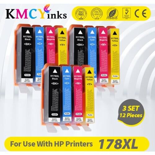 KMCYinks Compatible Ink Cartridge for HP 178 for HP178 178XL Photosmart 5510 5515 6510 7510 B109a B109n B110a Printer Cartridges