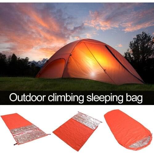 Camping Thermal Insulation Sleeping Bag On For Outdoor Hiking Camping Adventure Emergency Rescue Blanket Double Sleepy Bag Adult