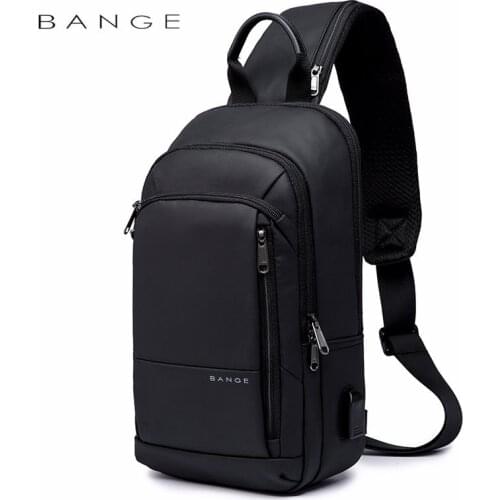 Xiaomi Mens Business Crossbody Bag USB Charging Trendy Chest Bag Waterproof Short Trip Pack Male Shoulder Bag