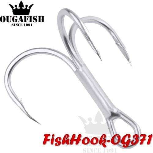 Super Strong Treble Hooks Fishing Tackle 10pcs Jiging Hook High Strength Hooks 1#-10# High-Carbon Steel Saltwater Fishing Hook